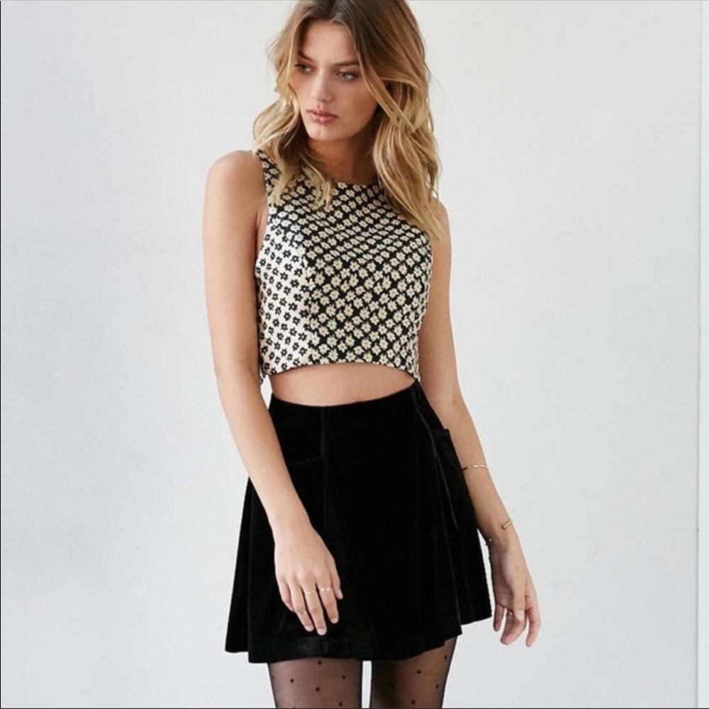 UO x Cooperative Black Velvet Skirt - Picture 3 of 5